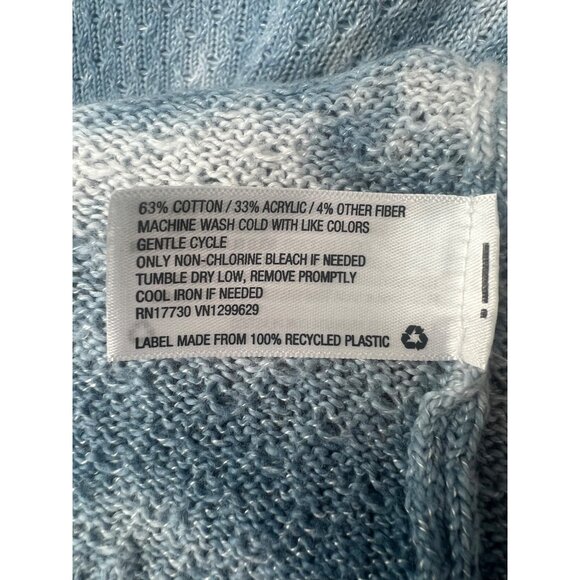 Knox Rose Womens Tie-Dye V-Neck Knit Pullover Sweater XL Blue - Picture 6 of 13